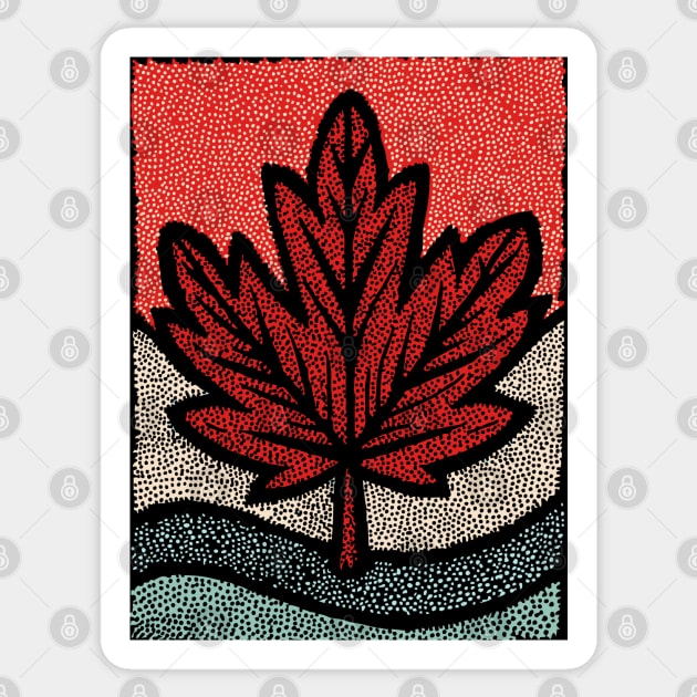 Winter Maple Leaf | The First Snowfall Sticker by TuncGK